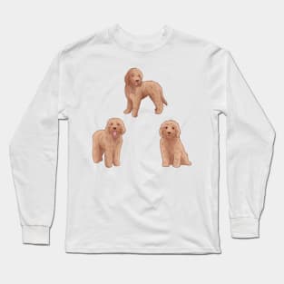 Cute Golden Doodle art pack Long Sleeve T-Shirt